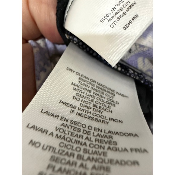 Kasper Faux Wrap Dress Womens Size 3X V-Neck 3/4 Sleeves Paisley NWT Formal - Picture 7 of 7